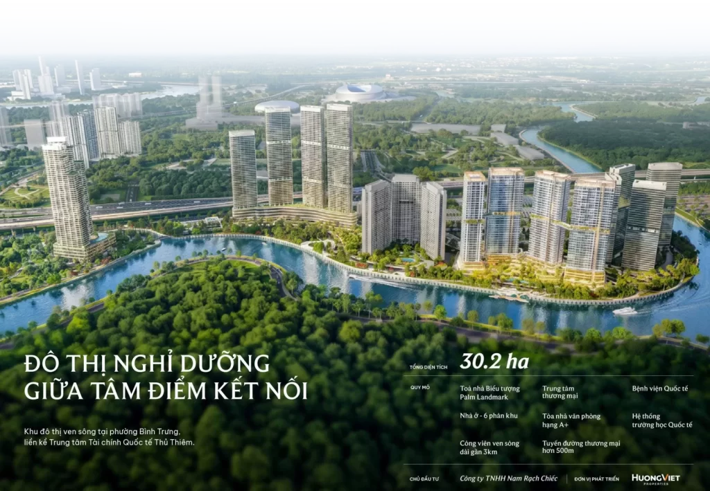 Mặt bằng tổng thể khu đô thị Palm City nơi có phân khu Palm River