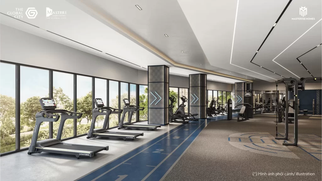 Phòng gym trong khu tiện ích căn hộ Masteri Cosmo Central