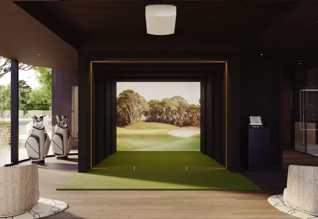 Phòng golf mô phỏng trong hệ tiện ích Eaton Park