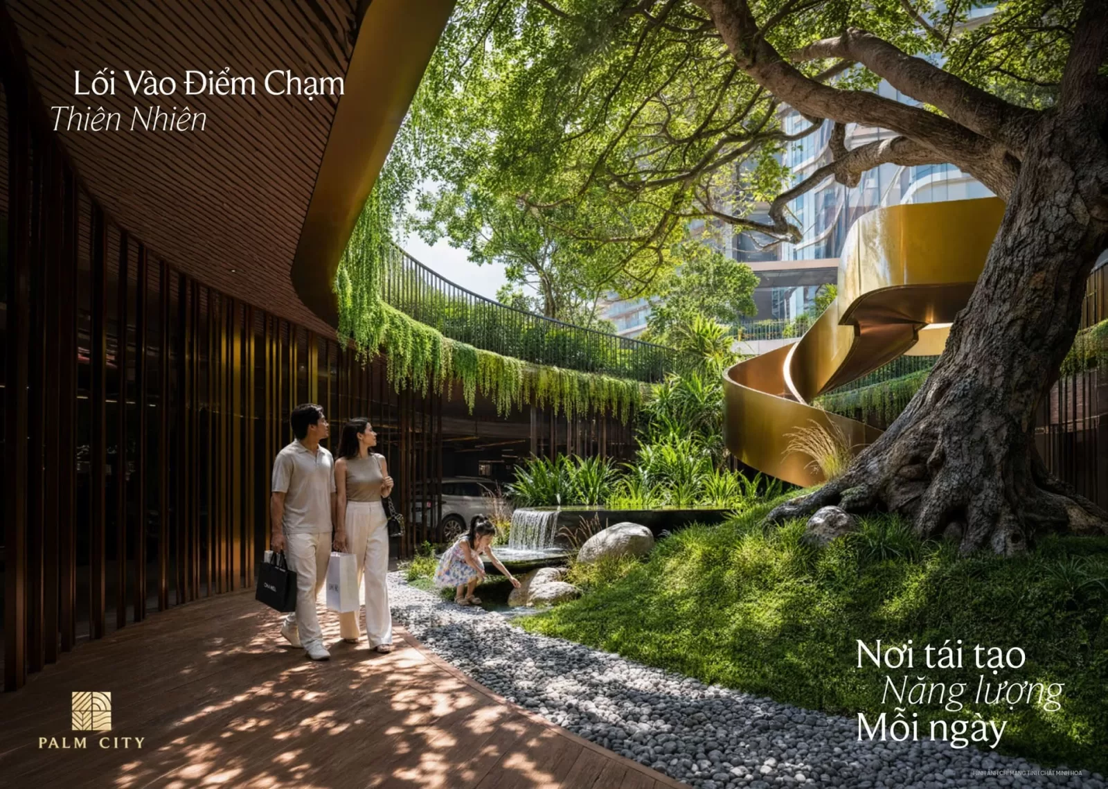 Phối cảnh "Lối vào điểm chạm thiên nhiên" Palm City