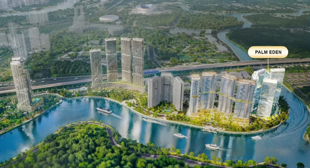 Phối cảnh phân khu Palm Eden thuộc khu đô thị Palm City