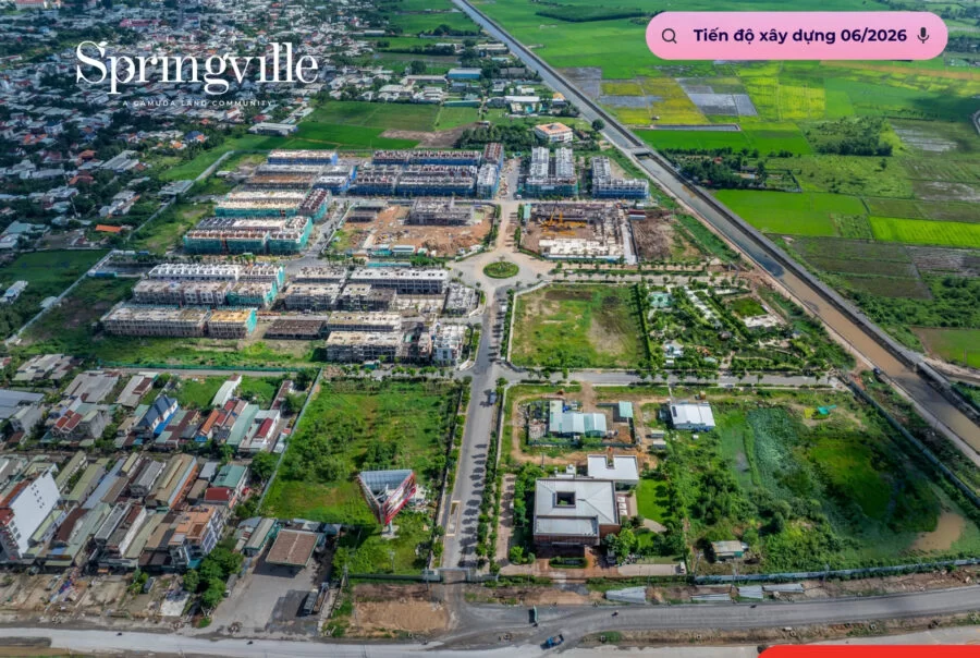 Tiến độ xây dựng phân khu nhà phố Springville