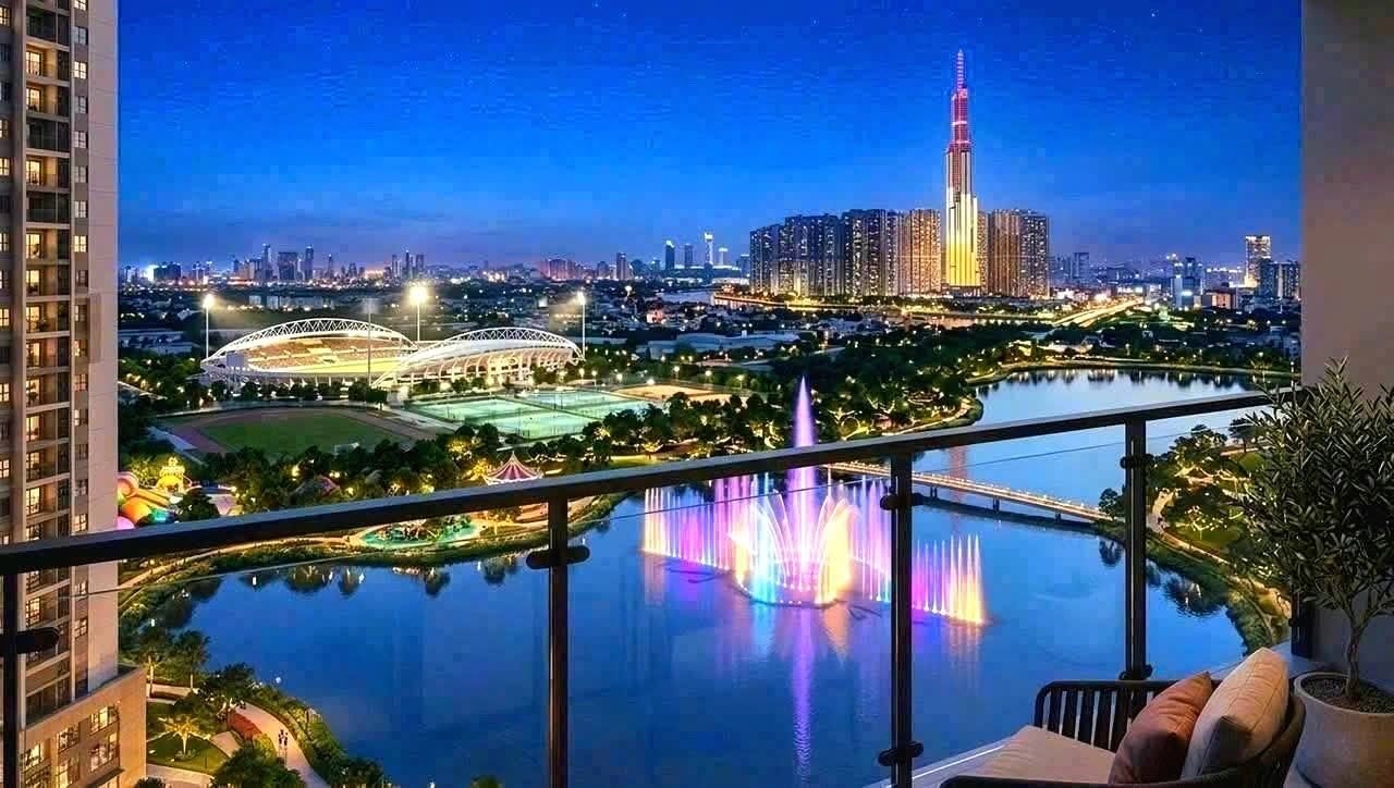 Tầm nhìn ban công view nhạc nước và Landmark 81