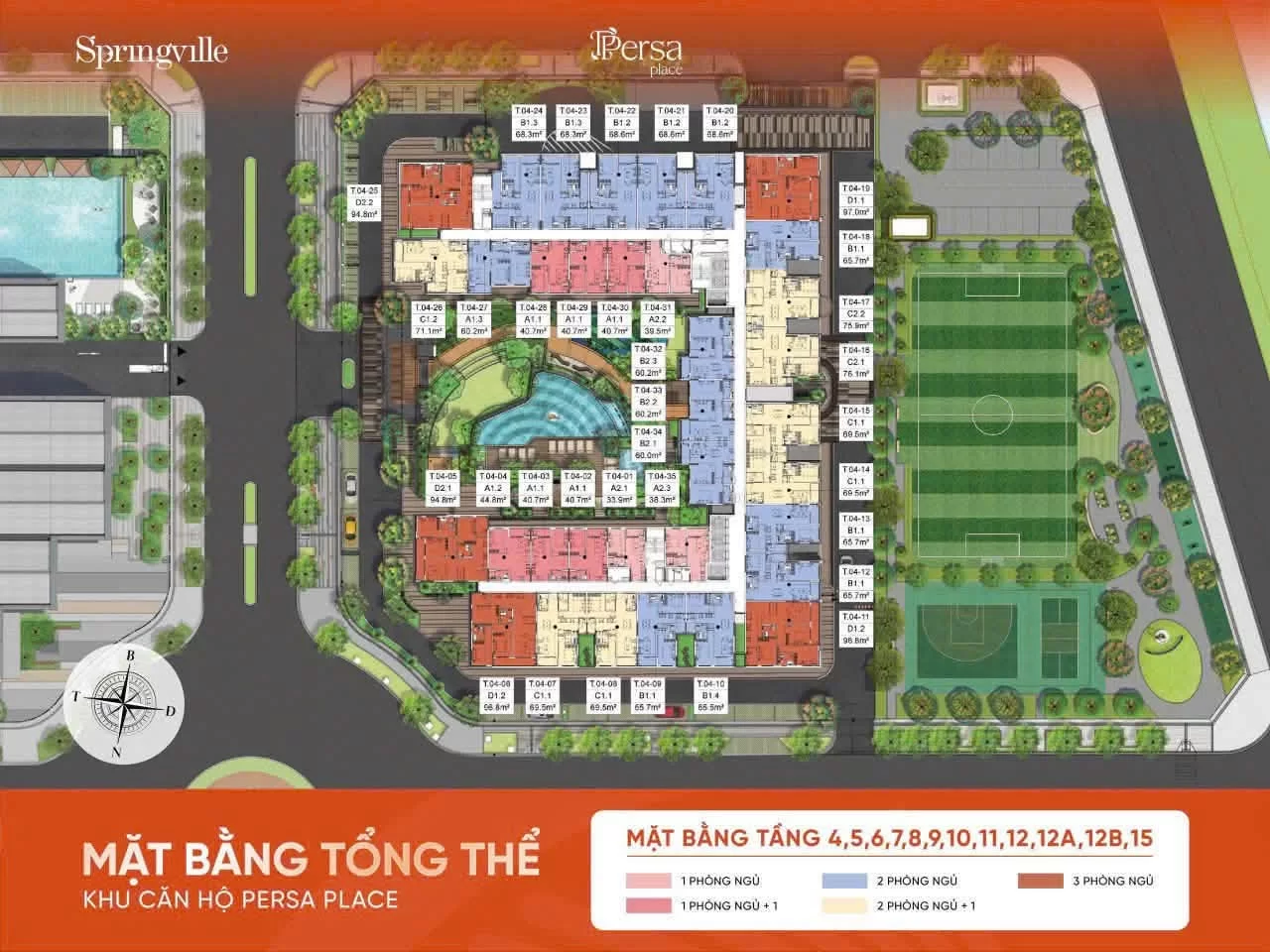 Chính sách thanh toán vốn 10% căn hộ Persa Place Springville