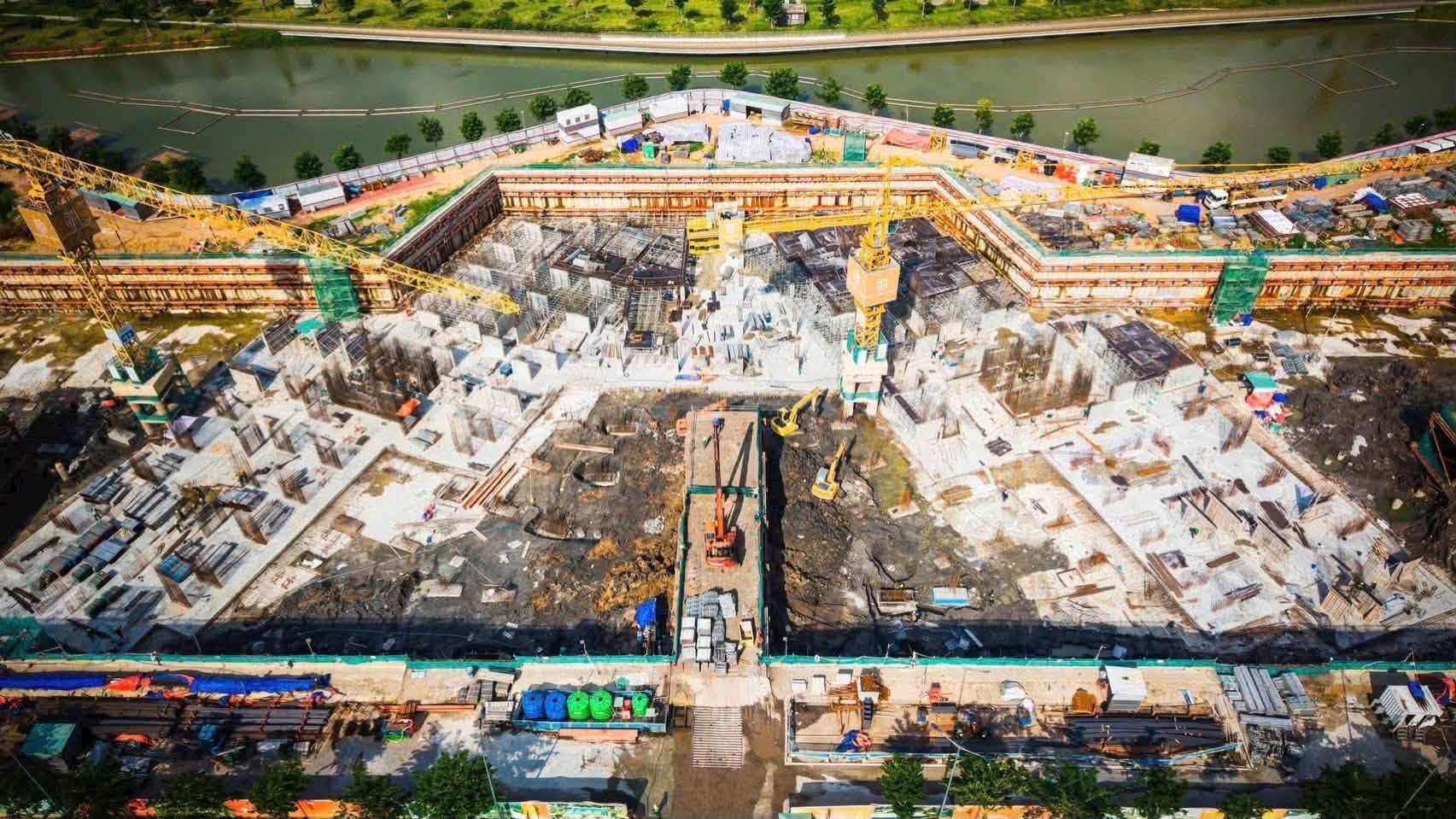 Hệ tường vây và cọc đại trà phân khu CT3 Nexus Zone