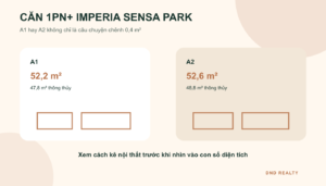 Căn 1PN+ Imperia Sensa Park: Layout A1 & A2 Tối Ưu Công Năng Không Gian (+)