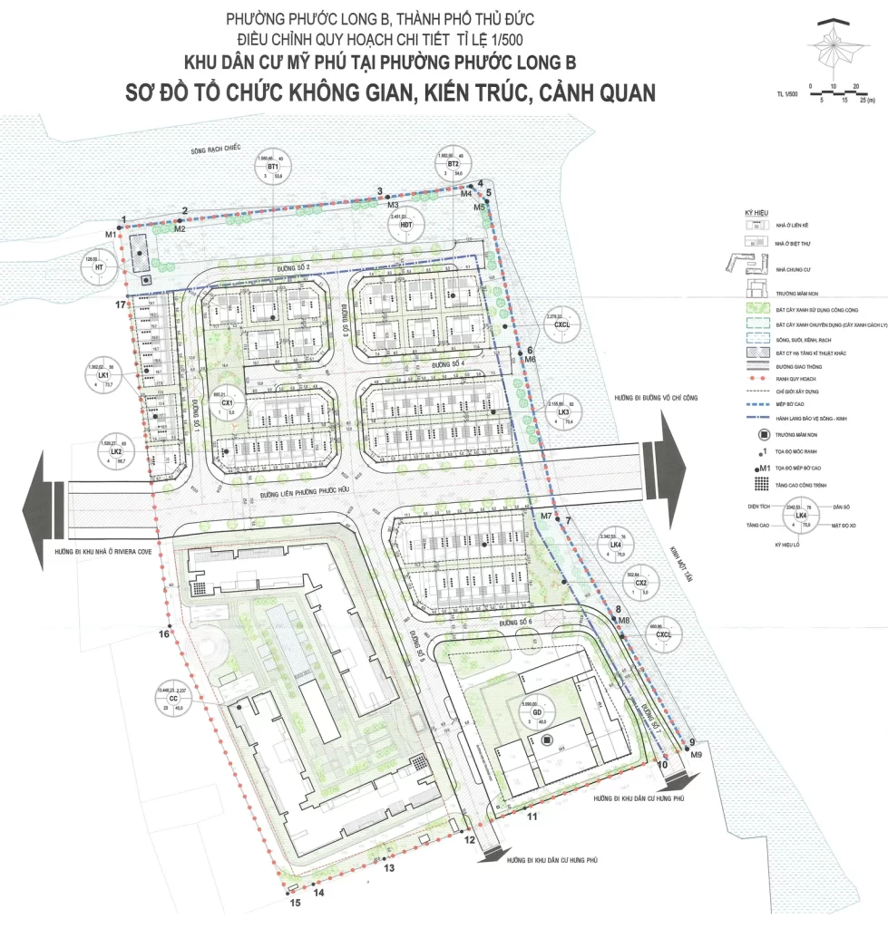 Sơ đồ quy hoạch chi tiết 1/500 Khu dân cư Mỹ Phú, tên pháp lý của căn hộ Imperia Sensa Park