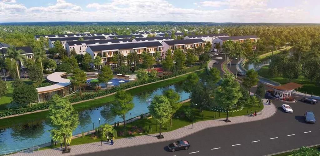 Mặt bằng tổng thể khu thấp tầng nhìn từ trên cao