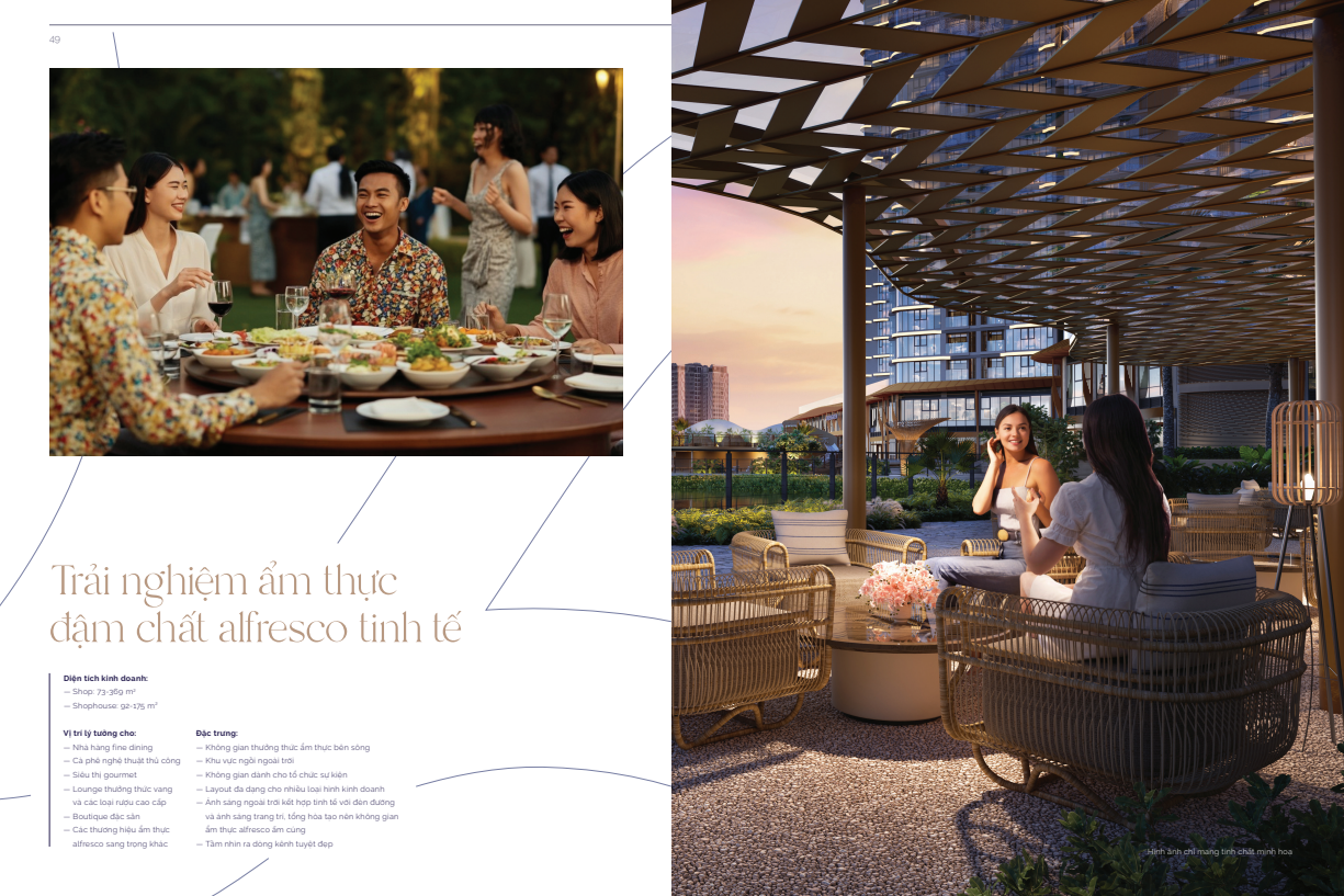 Waterfront Plaza tại Eaton Park với không gian ẩm thực ven sông