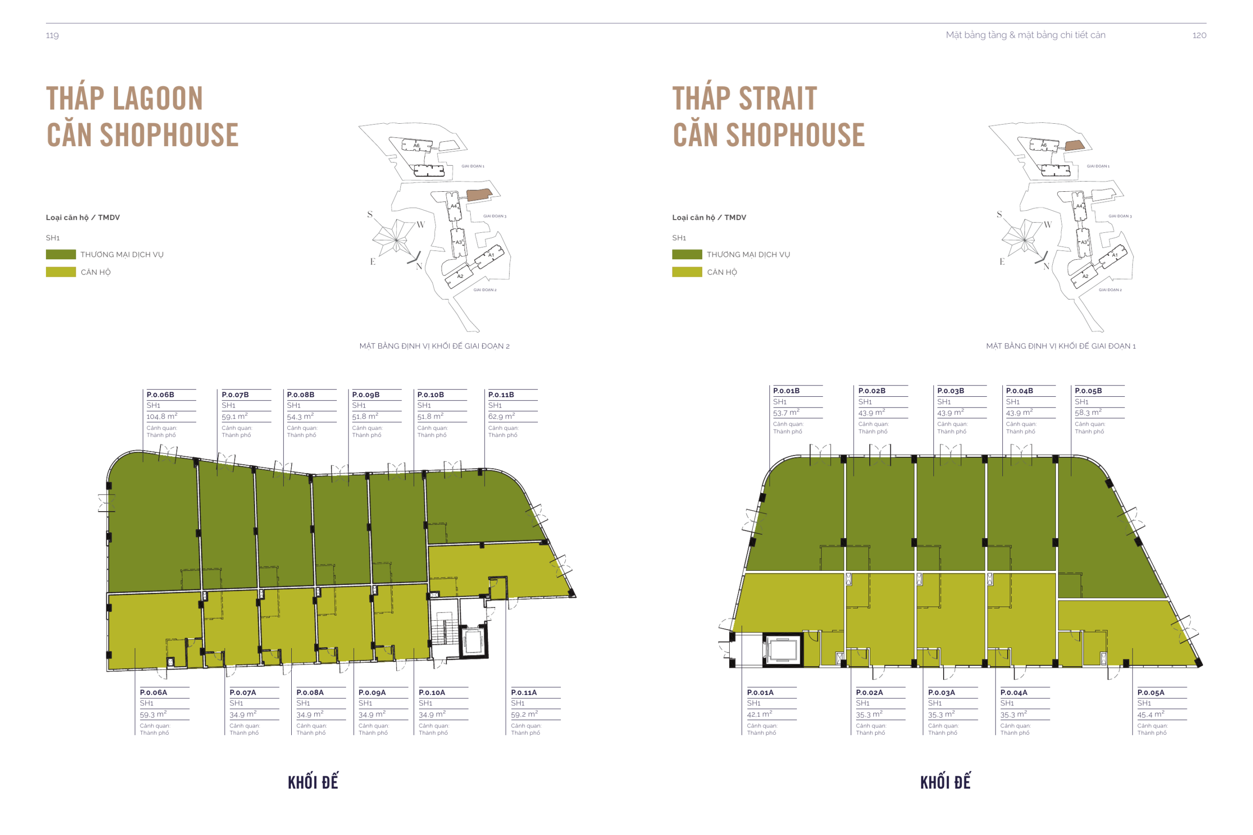 Mặt bằng shophouse Eaton Park SH1 tại Lagoon và Strait