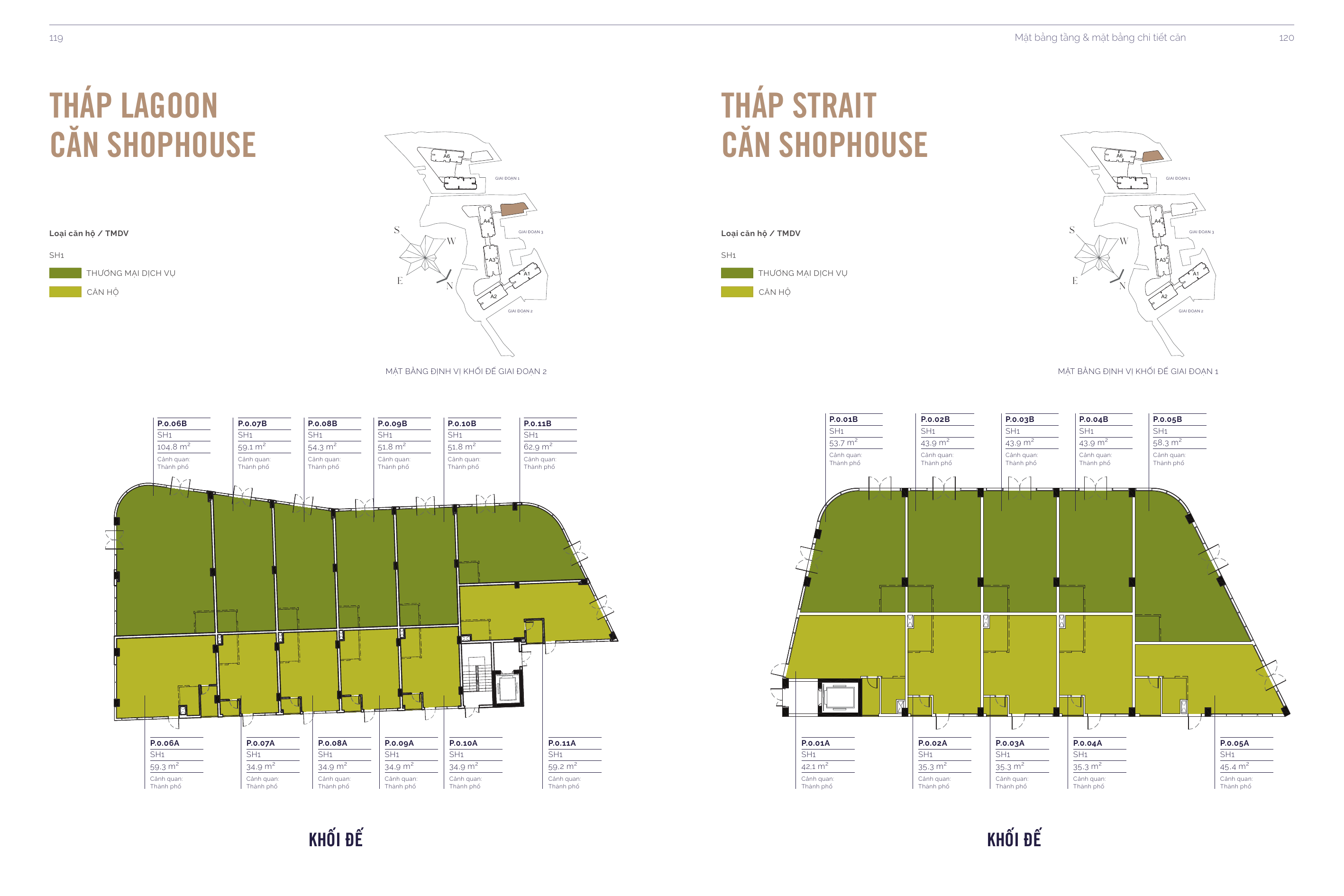 Sơ đồ SH1 giúp phân biệt shop và shophouse Eaton Park