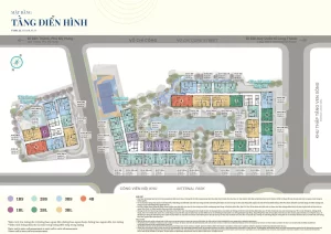 Mặt bằng tầng điển hình ba tháp căn hộ Gladia Heights