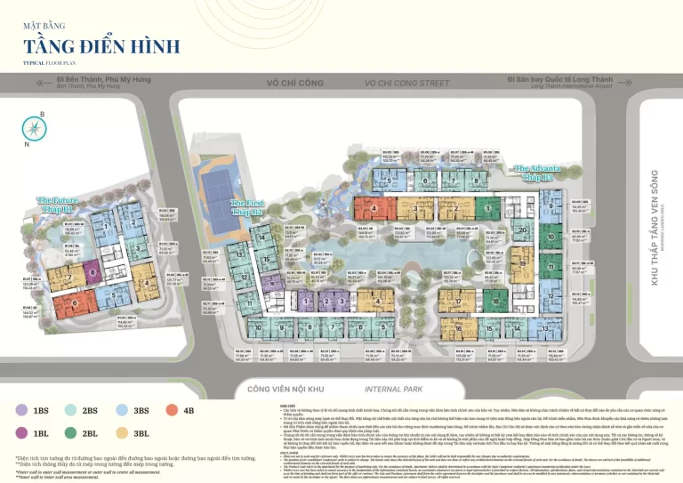 Mặt bằng tầng điển hình ba tháp căn hộ Gladia Heights