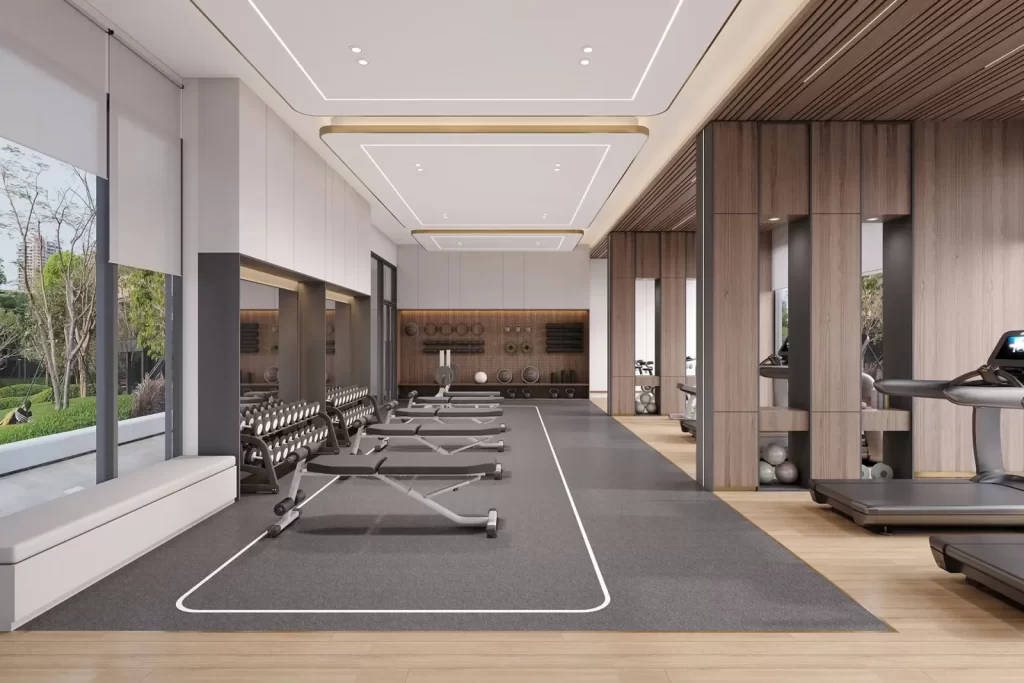 Góc nhìn thứ hai phòng gym clubhouse tháp B2 và B3, Gladia Heights