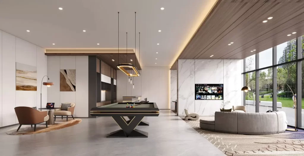Phòng khánh tiệc trong clubhouse chung của tháp B2 và B3 dự án Gladia Heights