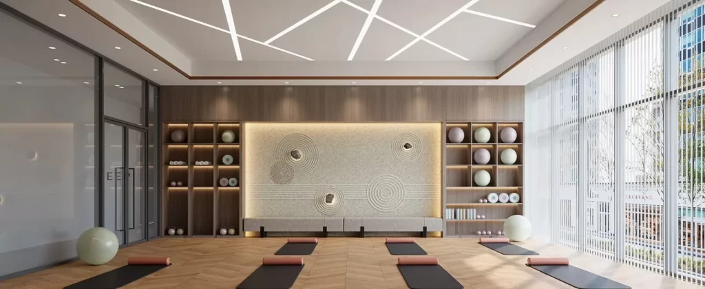 Góc nhìn thứ hai phòng yoga clubhouse tháp B2 và B3, Gladia Heights