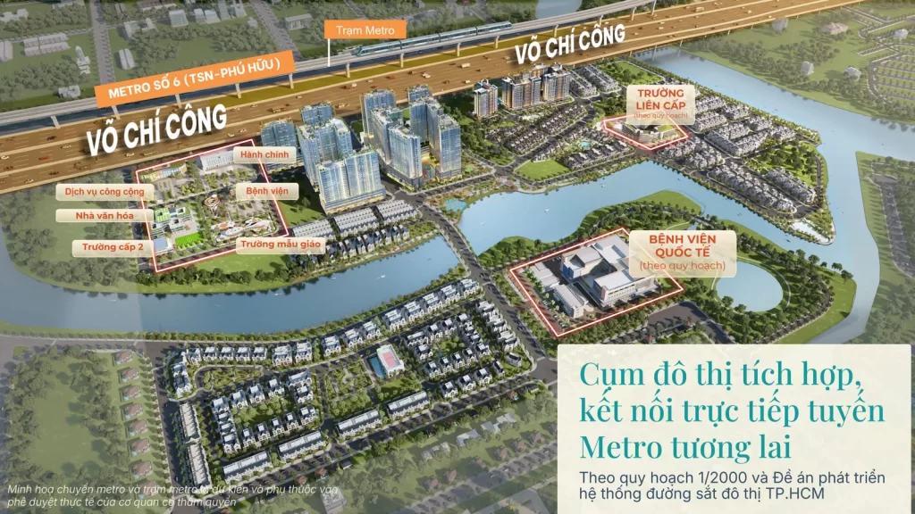 Quy hoạch 1/2000 cụm đô thị quanh Gladia Heights với trạm metro, bệnh viện quốc tế và trường liên cấp theo quy hoạch