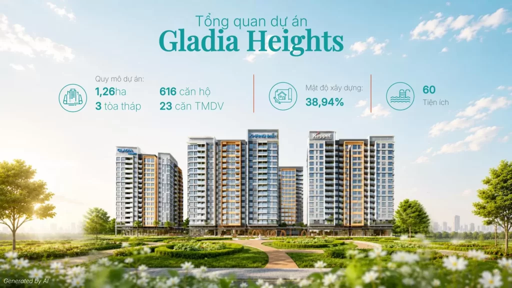 Thông số tổng quan dự án Gladia Heights Khang Điền