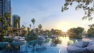 Hồ bơi Azurea, một trong ba hồ thuộc hệ tiện ích The Privé