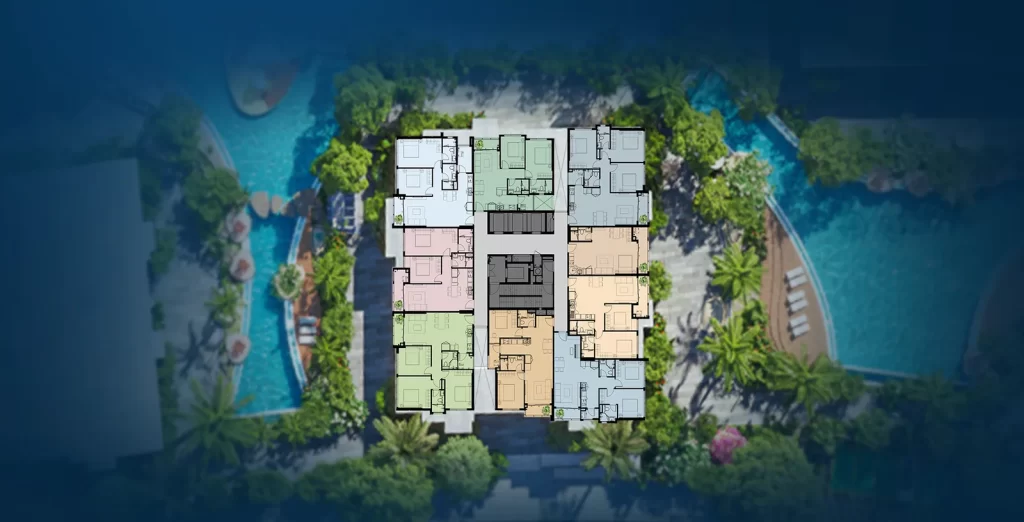 Mặt bằng tầng điển hình Tháp 5, tầng 4 đến 19 và 22 đến 31