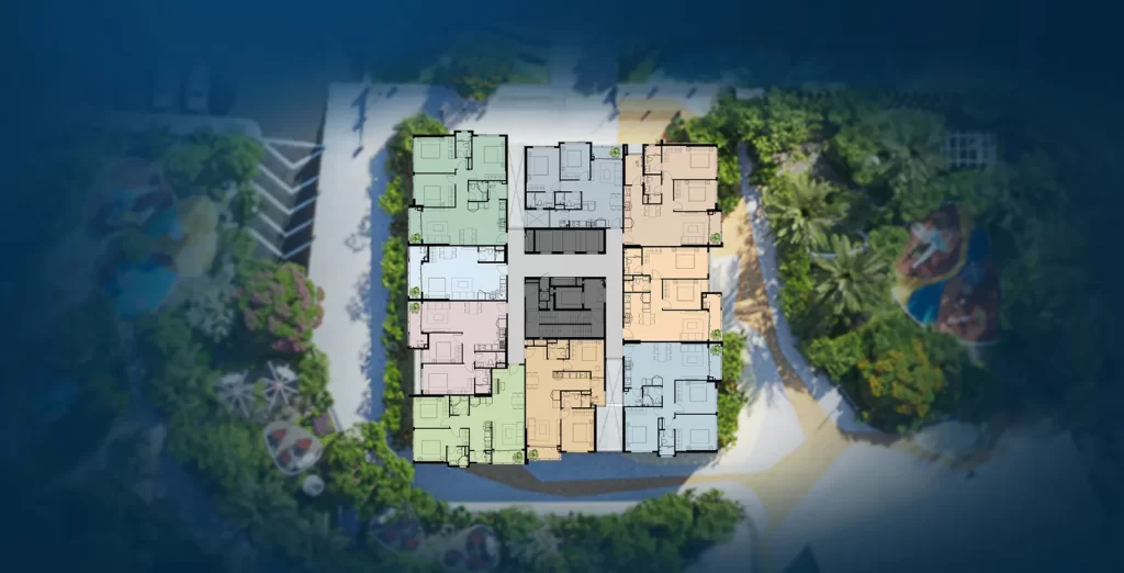 Mặt bằng tầng điển hình Tháp 8, tầng 4 đến 16 và 22 đến 30