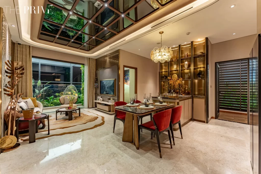 Phòng khách căn hộ mẫu 2 phòng ngủ