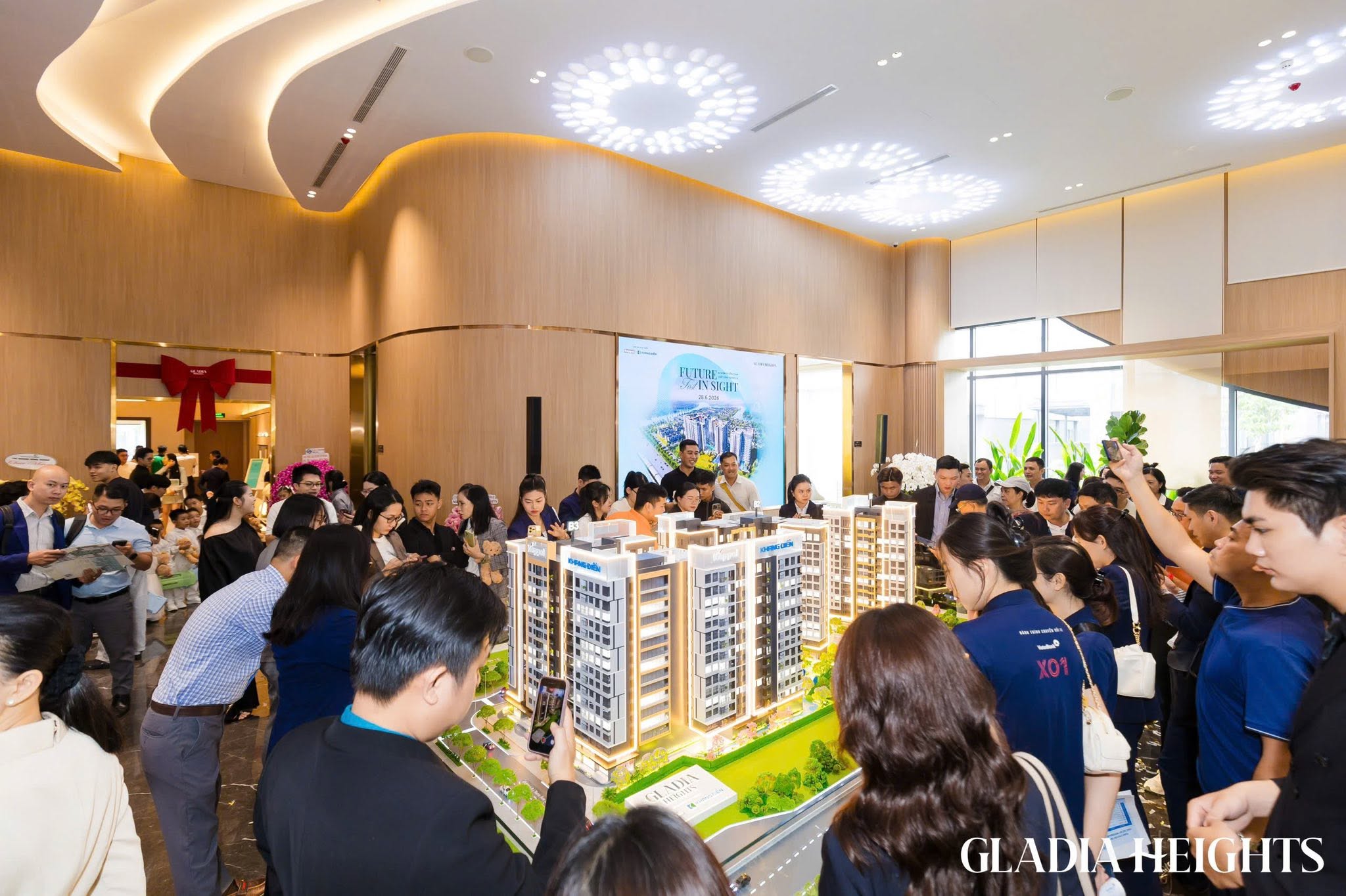 Không gian sảnh tiếp đón tại nhà mẫu Gladia Heights