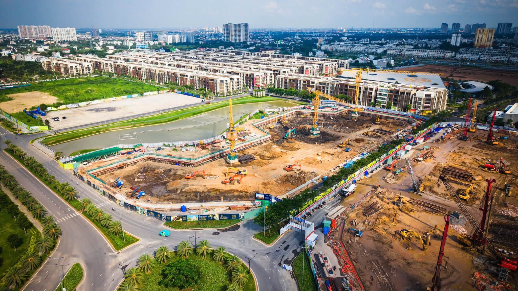Hiện trạng ép cọc tiến độ Masteri Cosmo Central phân khu CT3