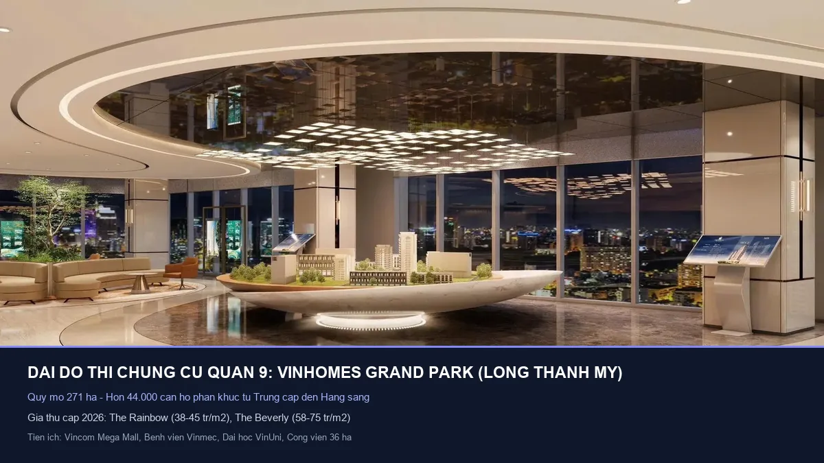 Đại đô thị căn hộ Vinhomes Grand Park Quận 9 Toàn cảnh đại đô thị căn hộ Vinhomes Grand Park tại Long Thạnh Mỹ Quận 9