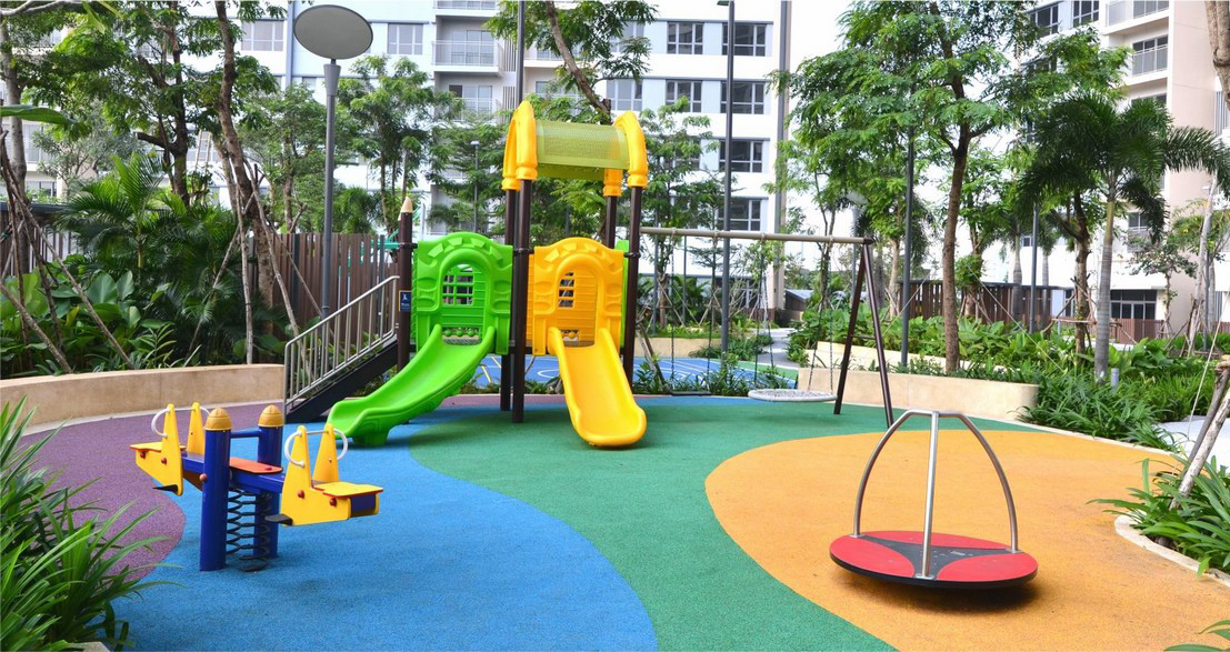 Khu vui chơi trẻ em và công viên dạo bộ ven sông tại Palm Heights