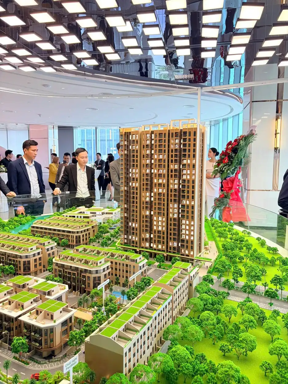 Chi tiết sa bàn khu nhà phố vườn thấp tầng và tháp căn hộ cao tầng MIK