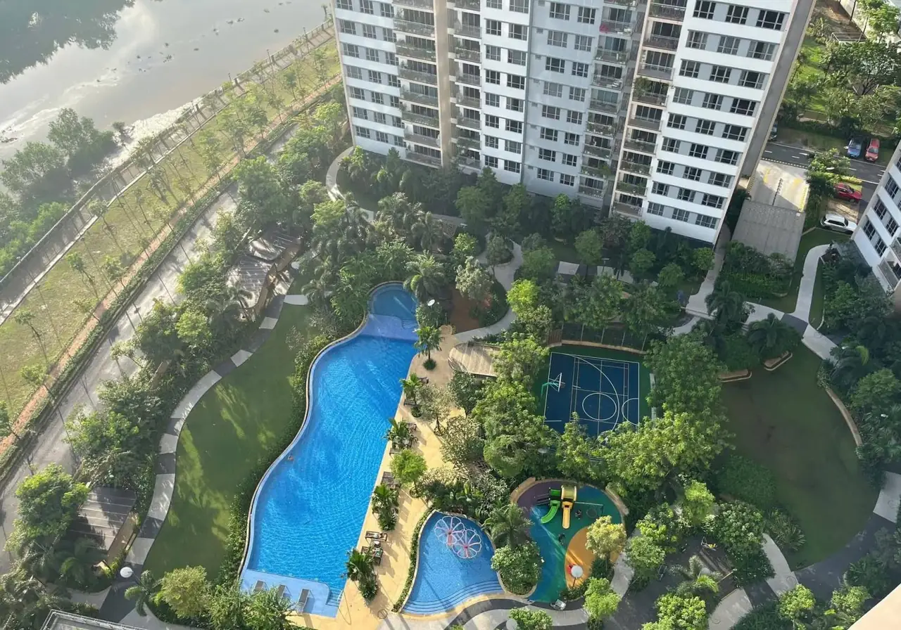 Thực tế 3 tòa tháp căn hộ Palm Heights trong khu đô thị Palm City