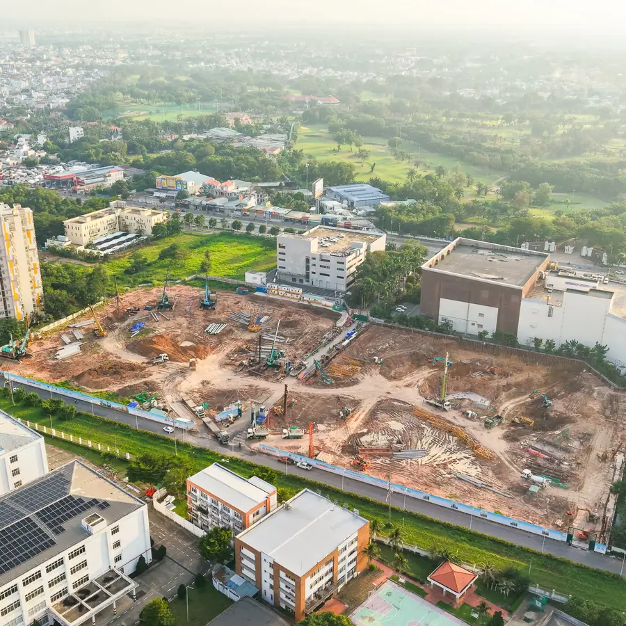 Công tác ép cọc thử tải và khảo sát địa chất trên khu đất dự án Norton Park.