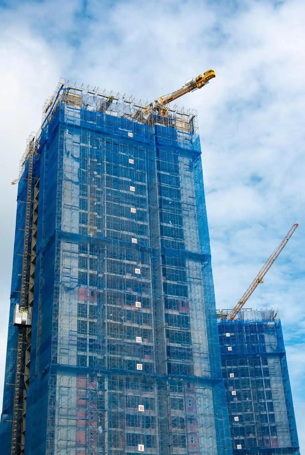 Thực tế thi công Tháp 8 thi công sàn tầng 31 và cụm tháp kế cận The Privé