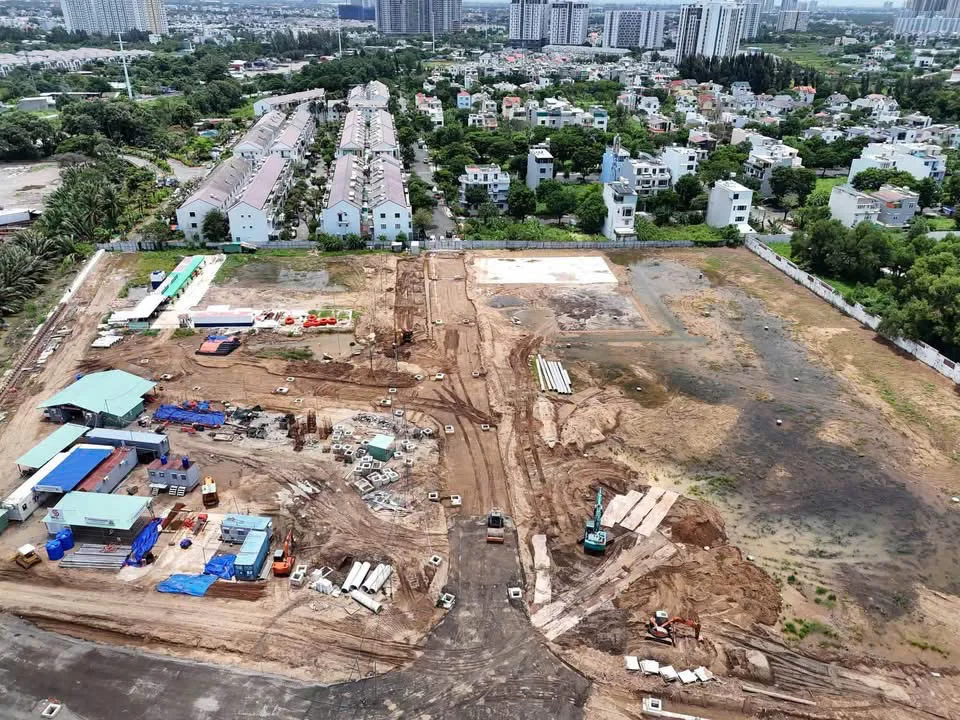 Mặt bằng toàn cảnh tiến độ dự án Imperia Sensa Park trên thực địa