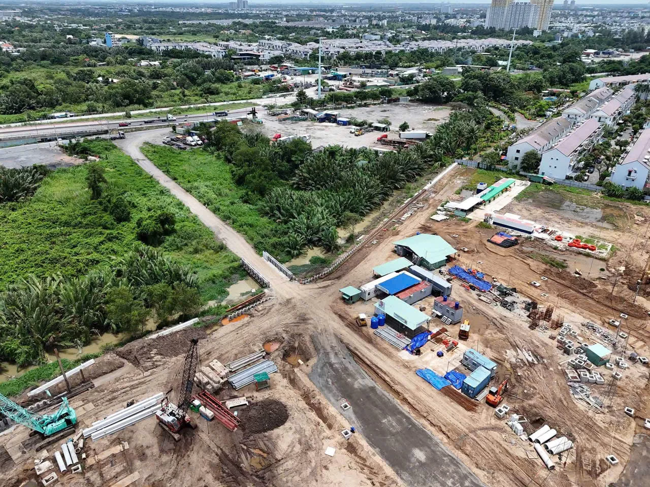 Định vị tim cọc thử nghiệm trong tiến độ dự án Imperia Sensa Park