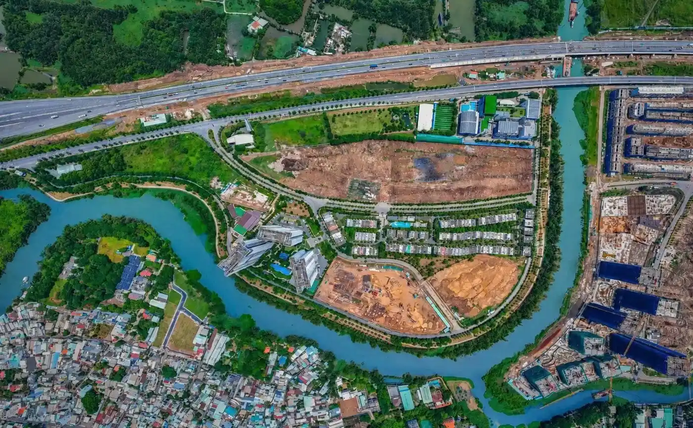 Khu đất Palm River bên sông trong bài chung cư Quận 2