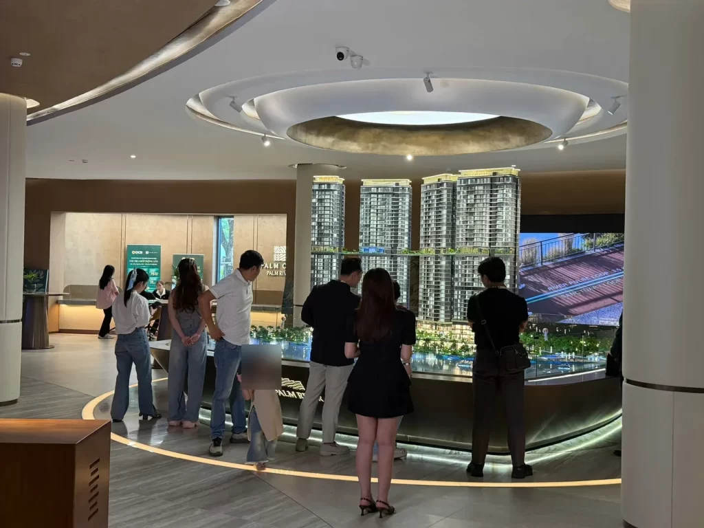Toàn cảnh khu vực sa bàn trong sự kiện ráp căn Palm River