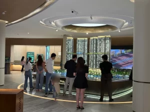 Toàn cảnh khu vực sa bàn trong sự kiện ráp căn Palm River