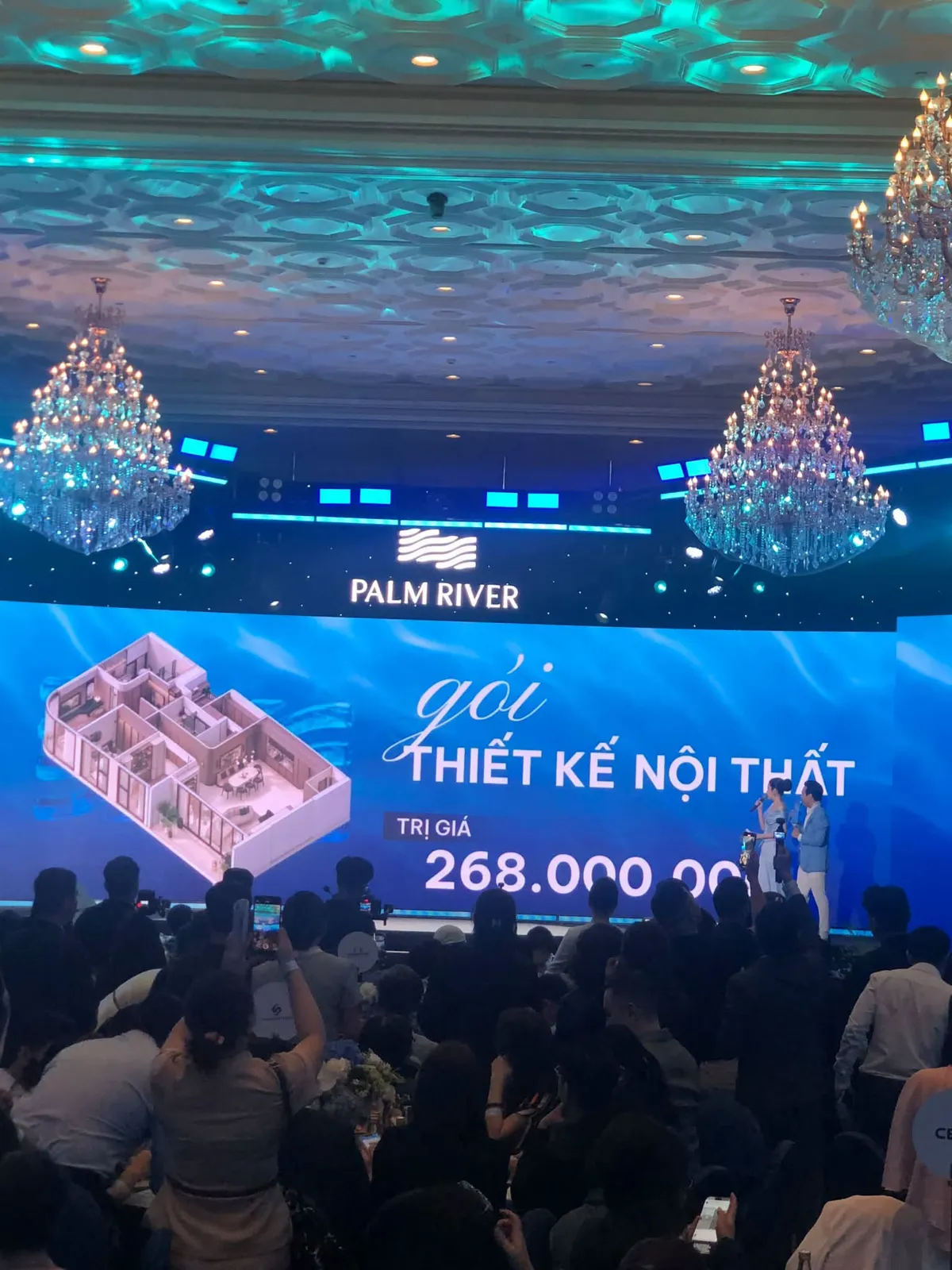 Màn hình giới thiệu gói thiết kế nội thất tại sự kiện