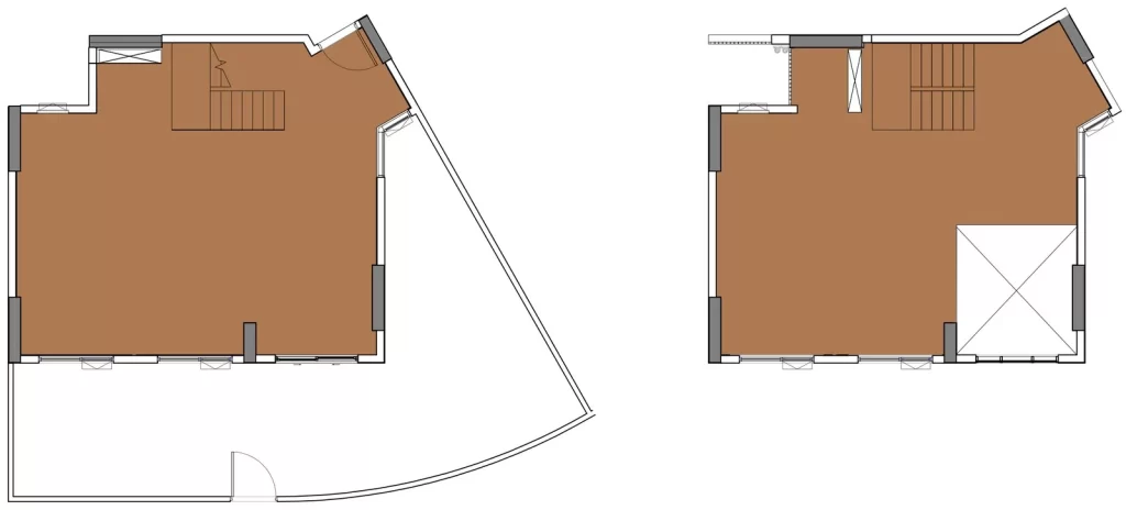 Sơ đồ hai tầng căn hộ Duplex sân vườn D1.1C Norton Park
