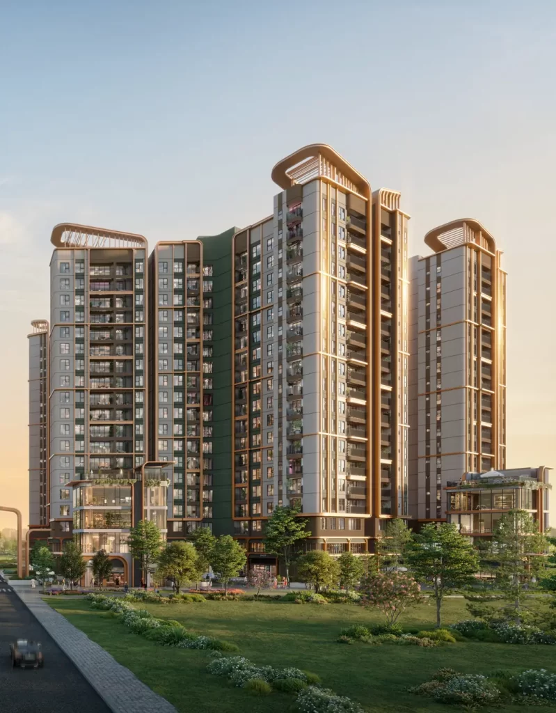 Kiến trúc mặt đứng tháp căn hộ Norton Park Gamuda Land